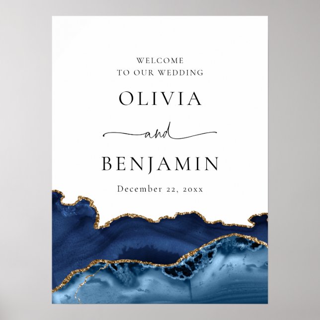 Affiche de bienvenue Mariage de la Géode d'âge ble (Devant)