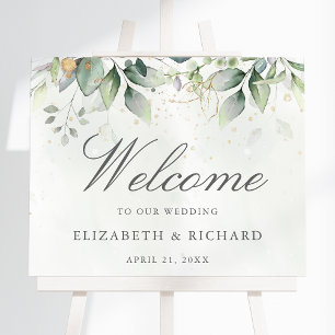Affiche de bienvenue Mariage Eucalyptus Botanical 