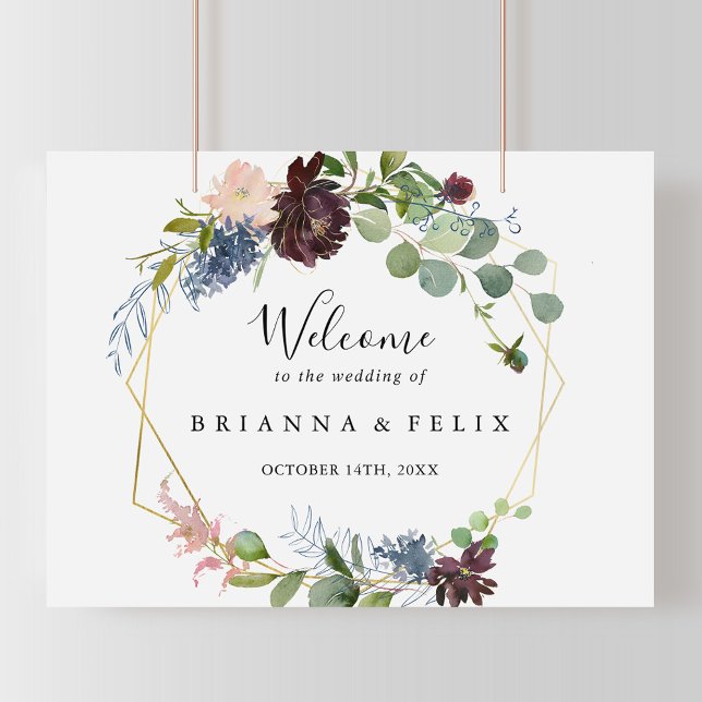 Affiche de bienvenue Mariage géométrique de Bourgo (Créateur téléchargé)