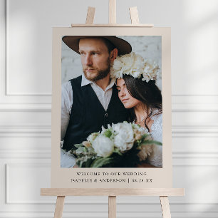 Affiche de bienvenue Mariage photo naturelle minim