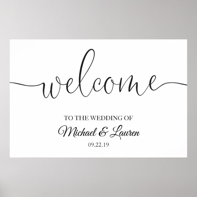 Affiche de bienvenue mariage Poster Board Entrée S (Devant)