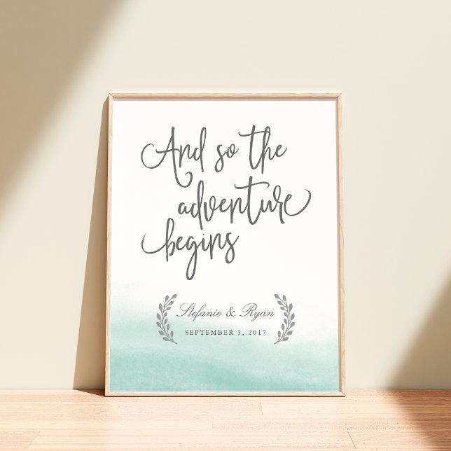 Affiche de bienvenue Mariage Seaglass Tides (Créateur téléchargé)