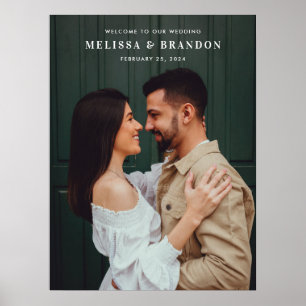 Affiche de bienvenue Mariage simple classique supe