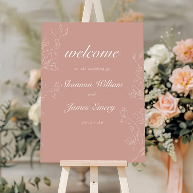 Affiche de bienvenue mariage | Terracotta Boho (Créateur téléchargé)