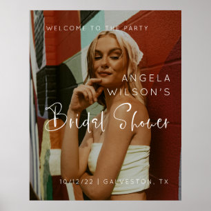 Affiche de bienvenue minimaliste de Fête des marié