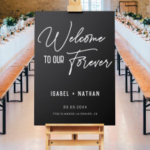 Affiche de bienvenue minimaliste moderne Mariage n