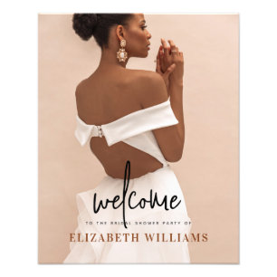 Affiche de bienvenue photo de Fête des mariées min