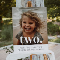 Affiche de bienvenue photo du 2e anniversaire