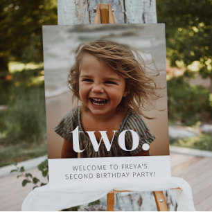 Affiche de bienvenue photo du 2e anniversaire