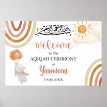 Affiche de bienvenue pour Aqiqah Aqeeqah instantan