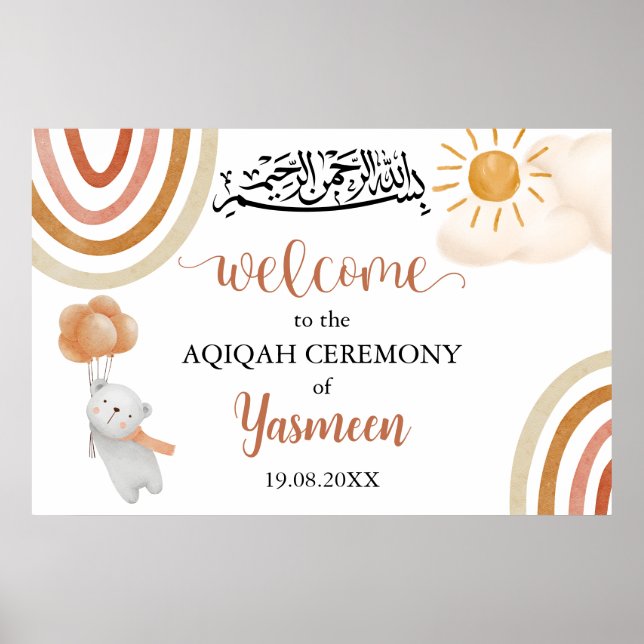 Affiche de bienvenue pour Aqiqah Aqeeqah instantan (Devant)