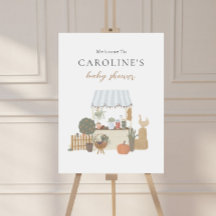 Affiche de bienvenue pour Baby Shower au Marché de