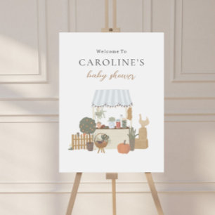 Affiche de bienvenue pour Baby Shower au Marché de