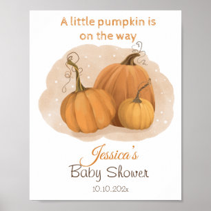Affiche de bienvenue pour Baby Shower Citrouille