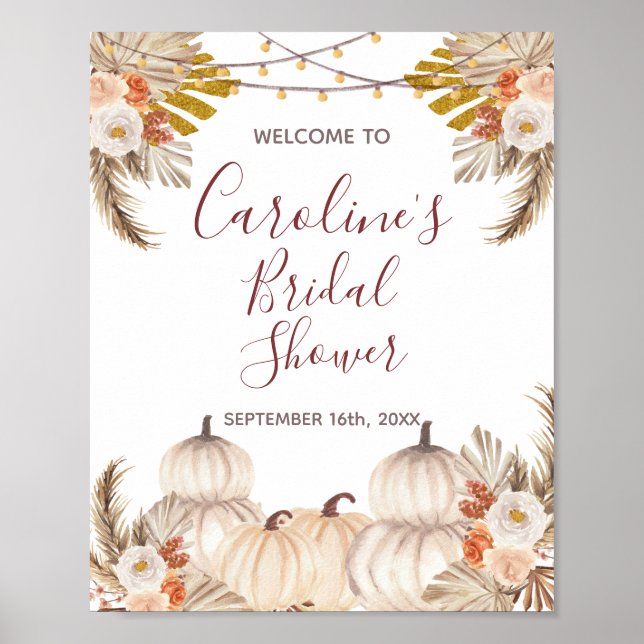 Affiche de bienvenue pour Baby Shower Rustique sur (Devant)