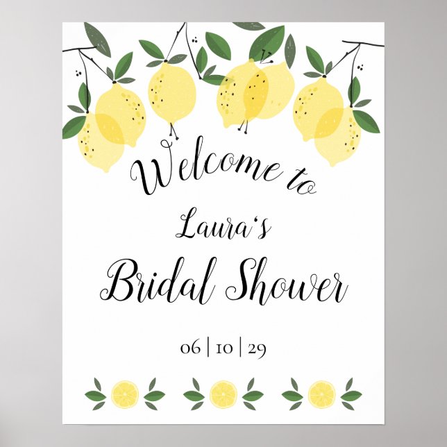 Affiche de bienvenue pour la baby shower de mariag (Devant)