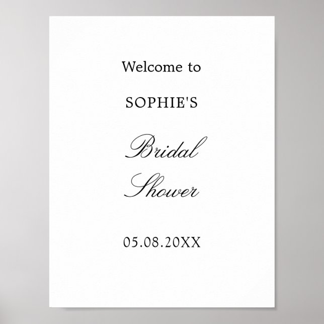 Affiche de bienvenue pour la baby shower de mariag (Devant)