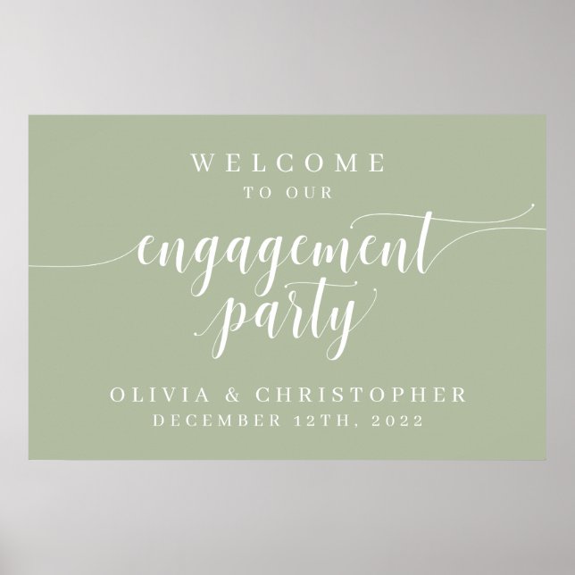 Affiche de bienvenue pour la fête de fiançailles S (Devant)