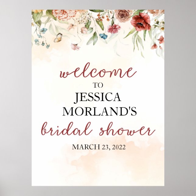 Affiche de bienvenue pour la fête de mariage, Affi (Devant)