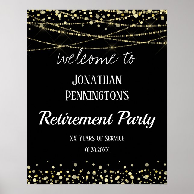 Affiche de bienvenue pour la fête de retraite (Devant)