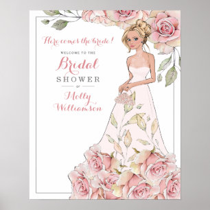 Affiche de bienvenue pour la fête prénuptiale de l