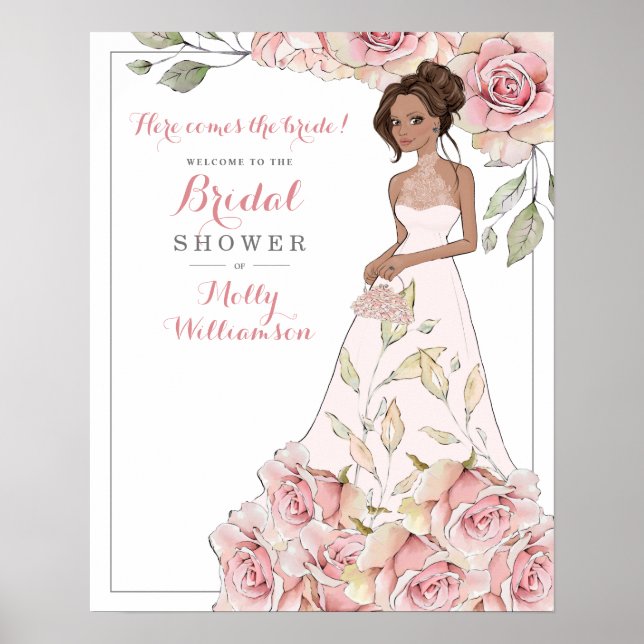 Affiche de bienvenue pour la fête prénuptiale de l (Devant)