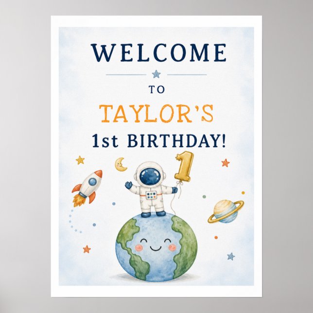 Affiche de bienvenue pour le 1er anniversaire de l (Devant)