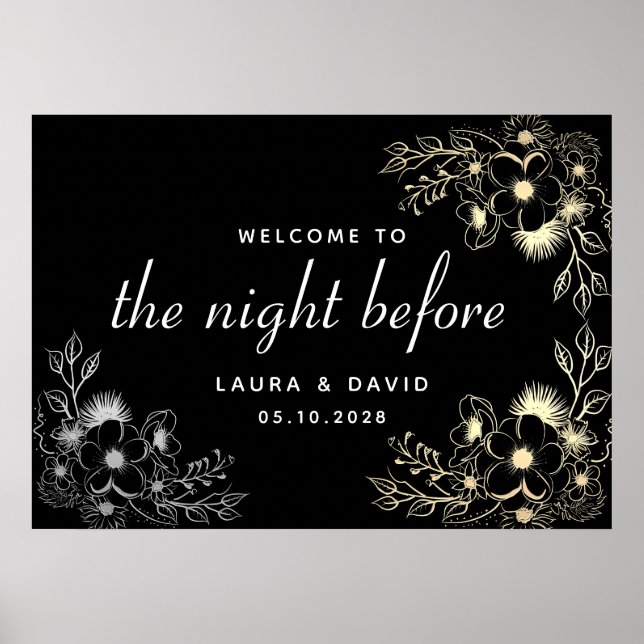 Affiche de bienvenue pour le dîner de répétition n (Devant)
