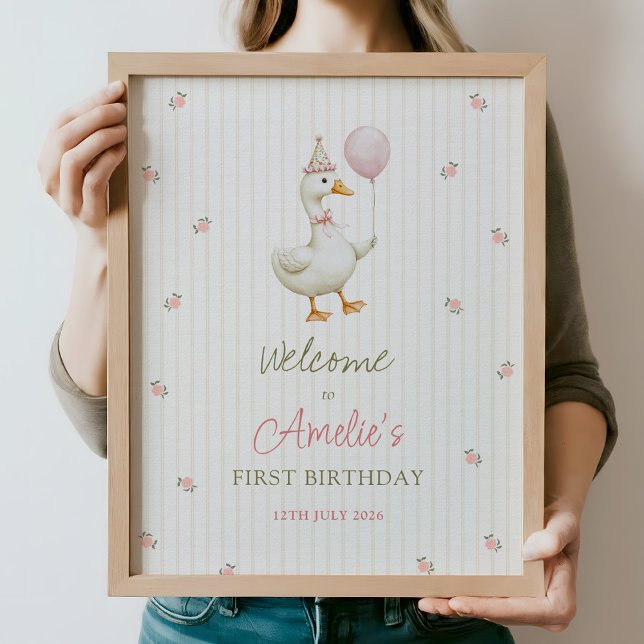 Affiche de bienvenue pour le premier anniversaire  (Créateur téléchargé)