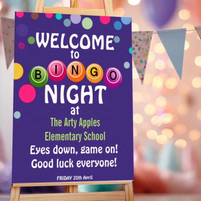 Affiche de bienvenue pour soirée Bingo - À vos mar (Créateur téléchargé)