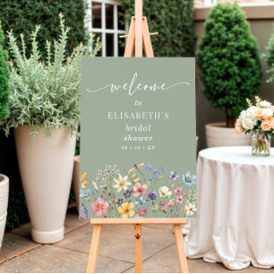 Affiche de bienvenue pour un mariage champêtre ver