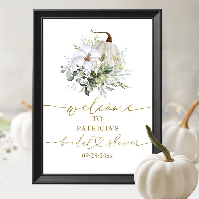 Affiche de bienvenue pour une baby shower automnal (Créateur téléchargé)
