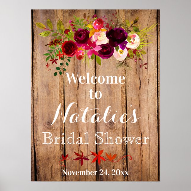 Affiche de bienvenue pour une baby shower de maria (Devant)