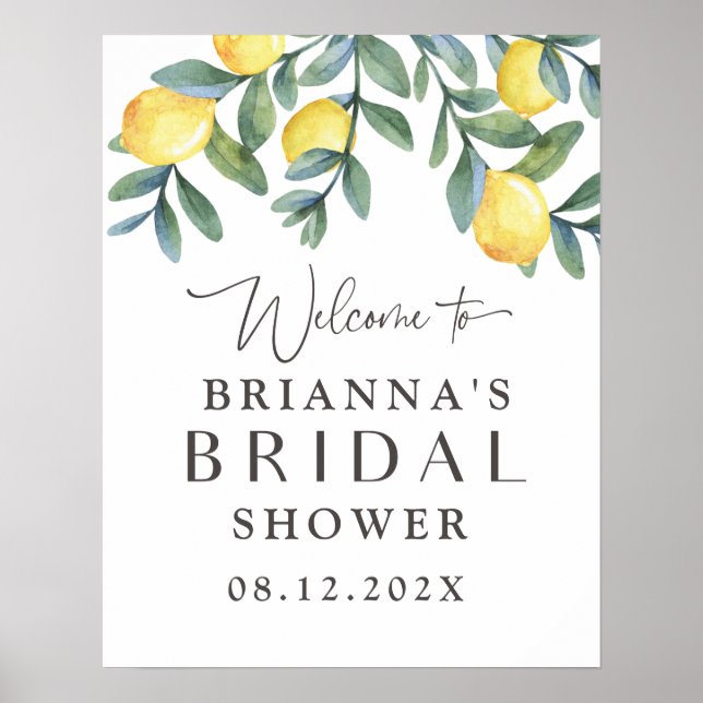 Affiche de bienvenue pour une baby shower sur le t (Devant)