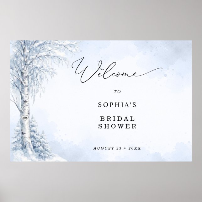 Affiche de bienvenue pour une baby shower thème Ar (Devant)