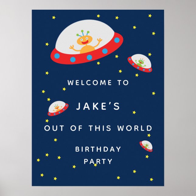Affiche de bienvenue pour une fête d'anniversaire  (Devant)