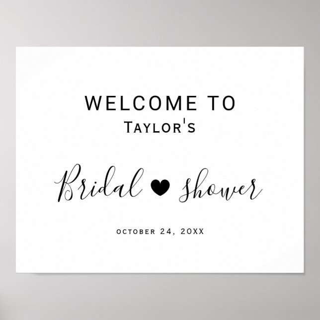Affiche de bienvenue pour une fête de mariage en f (Devant)