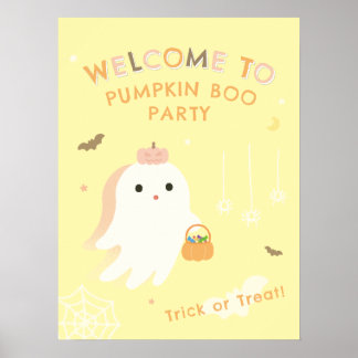Affiche de bienvenue pour une fête d'Halloween ave