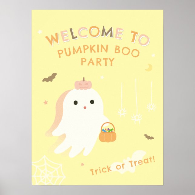 Affiche de bienvenue pour une fête d'Halloween ave (Devant)