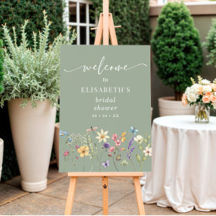 Affiche de bienvenue pour une fête prénuptiale de