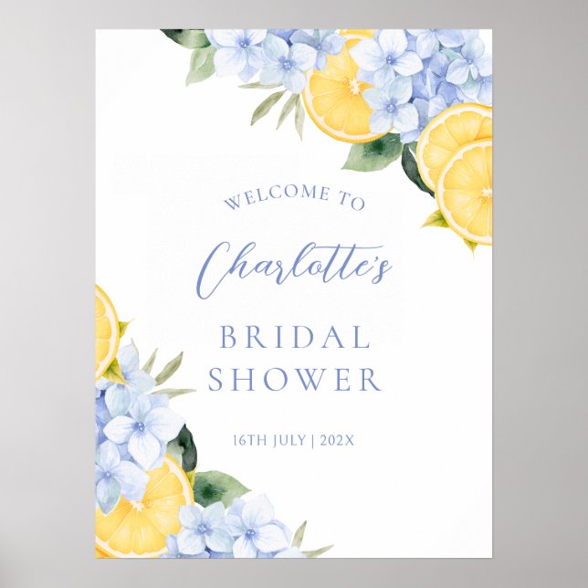 Affiche de bienvenue pour une fête prénuptiale Hyd (Devant)