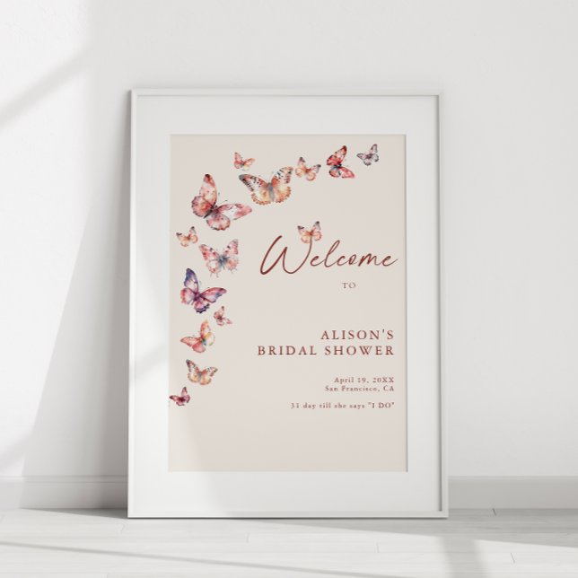 Affiche de bienvenue pour une soirée de mariage bo (Créateur téléchargé)