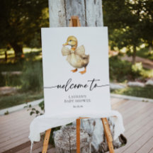 Affiche de bienvenue Rustic Baby shower