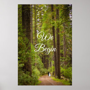 Affiche de bienvenue Rustic Forest Mariage