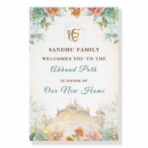 Affiche de bienvenue Sikh Houseéchauffement, Poste