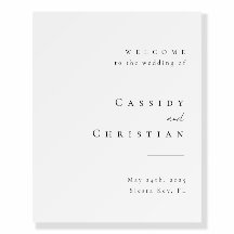 Affiche de bienvenue + Tableau de sièges