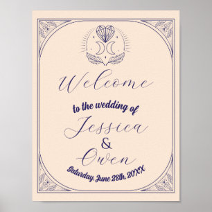 Affiche de bienvenue Tarot Coeurs Mariages Crystal