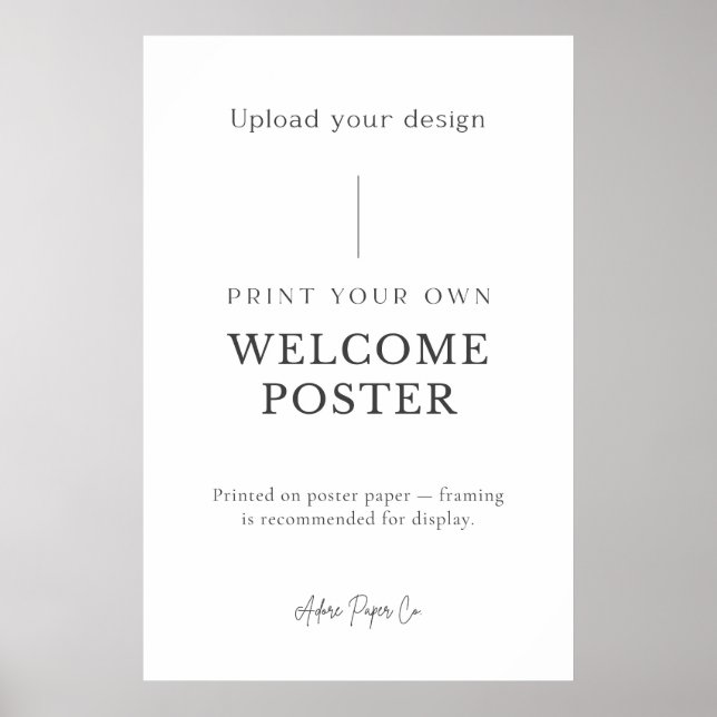 Affiche de bienvenue : Téléchargez votre propre (Devant)