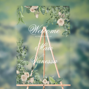 Affiche de bienvenue verte classique