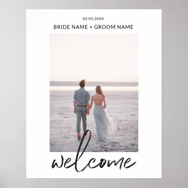 Affiche de bienvenue verticale mariage (Devant)